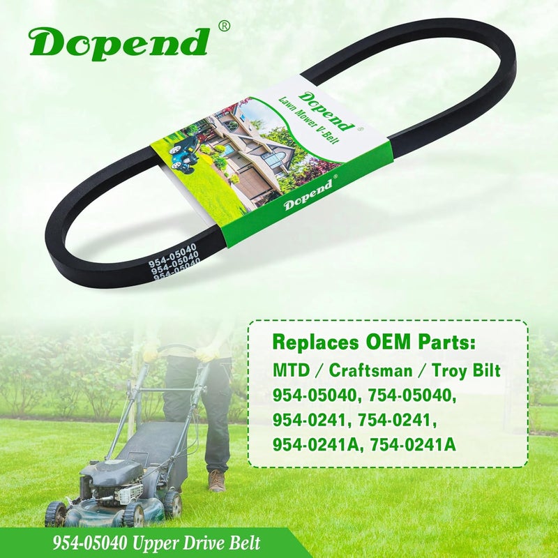 Dopend 954-05040 Upper Drive Belt 5/8’’ x 35-1/4’’ for Craftsman T110, Troy Bilt, Murray, MTD Yard Machine Parts, Replaces 954-0241A Upper Drive Belt 954-0241, 754-05040, 754-0241, 754-0241A - Image 3